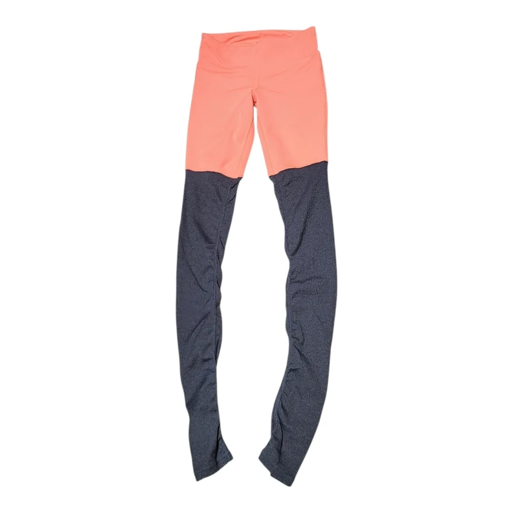 ALO Yoga Women's Goddess Ribbed Leggings in Guava Stormy Heather - Size XS
